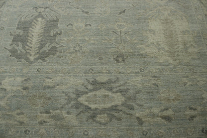 Oushak White wash Chobie Wool Hand Knotted Rug 8.0x10.0 -w5069