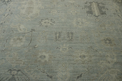 Oushak White wash Chobie Wool Hand Knotted Rug 8.0x10.0 -w5069