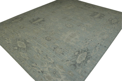 Oushak White wash Chobie Wool Hand Knotted Rug 8.0x10.0 -w5069
