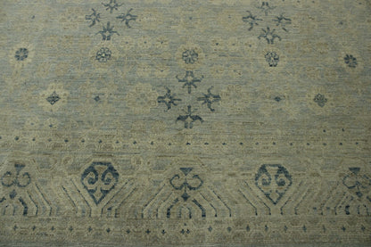 Oushak White wash Chobie Wool Hand Knotted Rug 8.0x10.0 -w5070