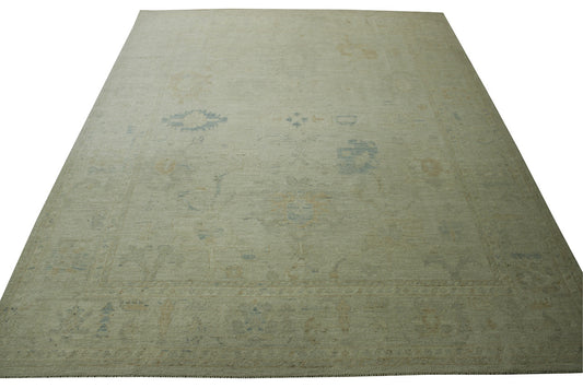 Oushak White wash Chobie Wool Hand Knotted Rug 8.0x10.0 -w5071