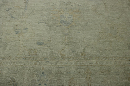 Oushak White wash Chobie Wool Hand Knotted Rug 8.0x10.0 -w5071