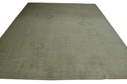 Oushak White wash Chobie Wool Hand Knotted Rug 8.0x10.0 -w5071