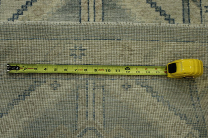 Oushak White wash Chobie Wool Hand Knotted Rug 2.5x9.4 -w5074