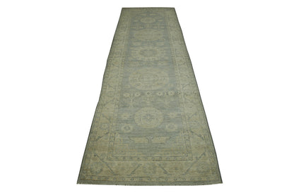 Oushak White wash Chobie Wool Hand Knotted Rug 2.9x10.3 -w5077