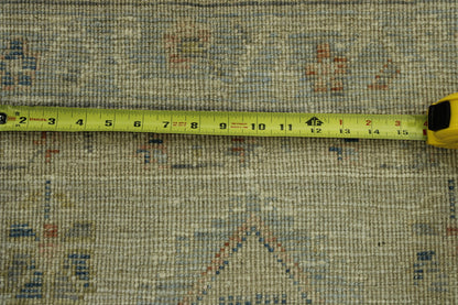 Oushak White wash Chobie Wool Hand Knotted Rug 2.8x11.0 -w5078