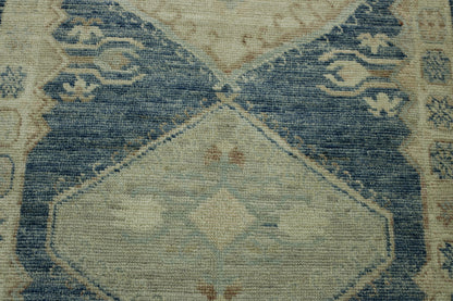 Oushak White wash Chobie Wool Hand Knotted Rug 2.8x12.0 -w5080