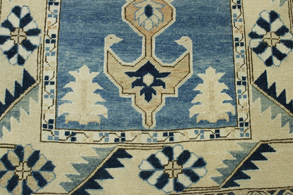 Oushak White wash Chobie Wool Hand Knotted Rug 2.6x14.0 -w5081