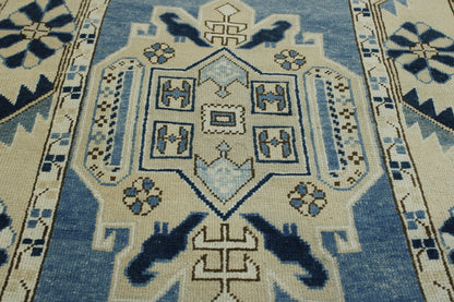 Oushak White wash Chobie Wool Hand Knotted Rug 2.6x14.0 -w5081
