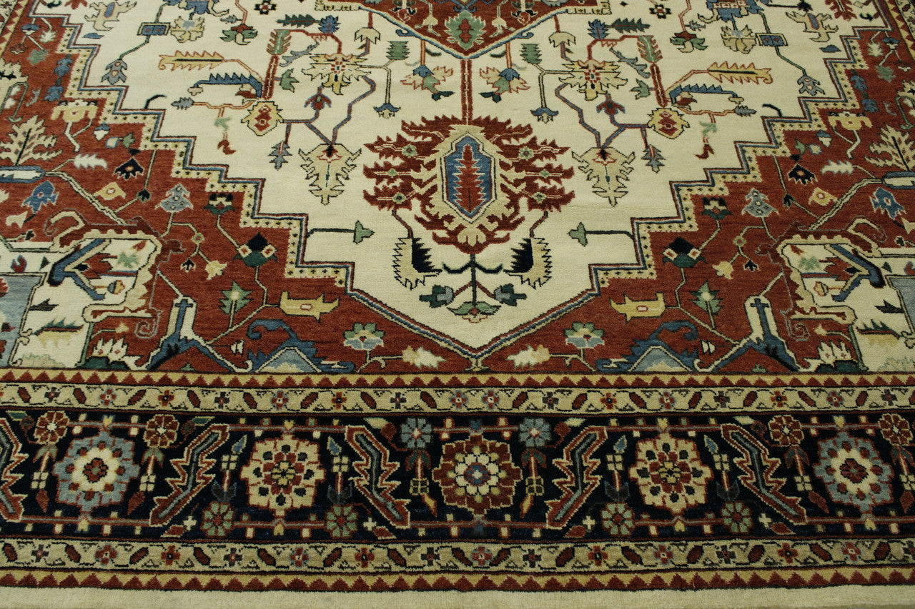 Tribal Fine Sherapi Wool Hand knotted Rug 9.0x12.0 - w20217