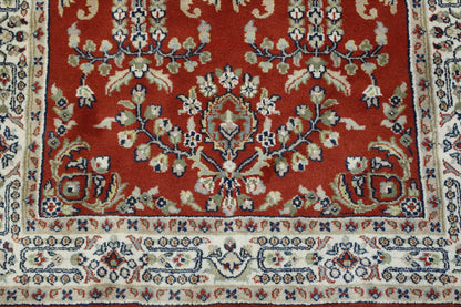 Traditional Indo Sharookh Wool Hand Knotted Rug 3x5 - w2186