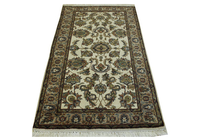 Traditional Indo Mahal Wool Hand Knotted Rug 3x5 - w2196