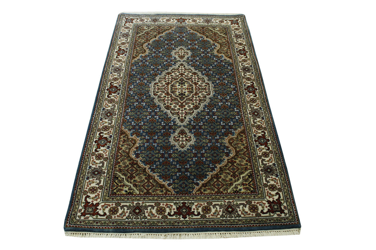 Traditional Tabriz Wool Hand Knotted Rug 3x5 - w5085