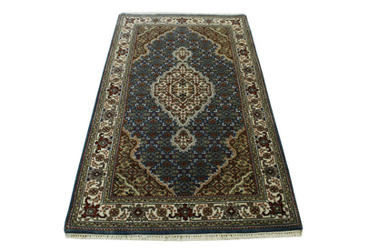 Traditional Tabriz Wool Hand Knotted Rug 3x5 - w5085