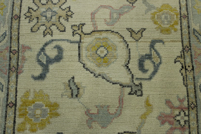 Oushak Whitewash Chobie Wool Hand Knotted Rug 3x5 - w2093
