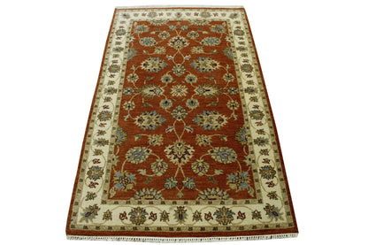 Oushak Agra Chobie Wool Hand Knotted Rug 3x5 - w20138