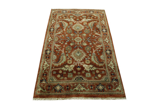 Tribal Heriz Wool Hand Knotted Rug 3x5 - w20083