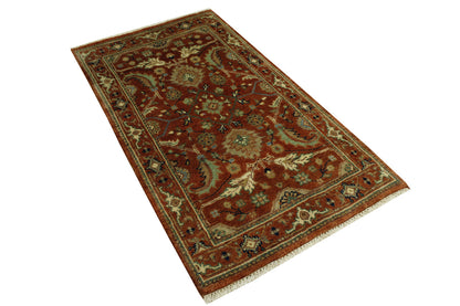 Tribal Heriz Wool Hand Knotted Rug 3x5 - w20083