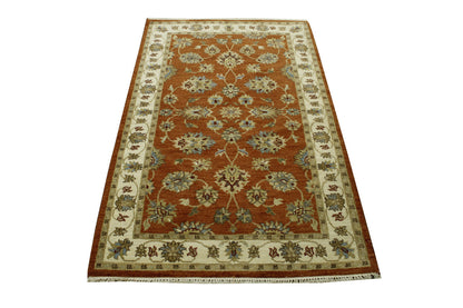 Oushak Agra Chobie Wool Hand Knotted Rug 3x5 - w20139