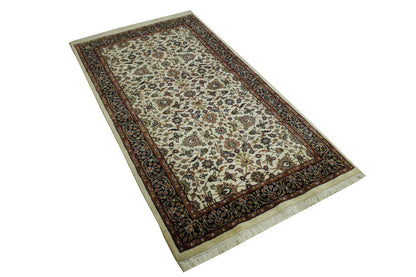 Traditional Indo Mahal Wool Hand Knotted Rug 3x5 - w2192