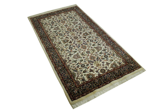 Traditional Indo Mahal Wool Hand Knotted Rug 3x5 - w2192