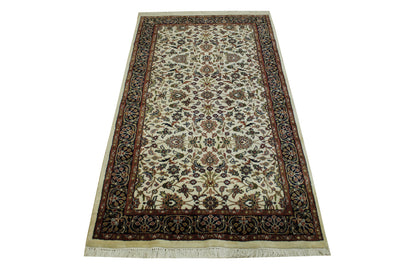 Traditional Indo Mahal Wool Hand Knotted Rug 3x5 - w2192