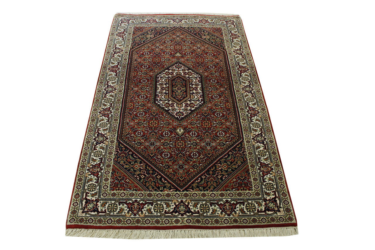 Traditional Indo Bidjar Wool Hand Knotted Rug 3x5 - w5120