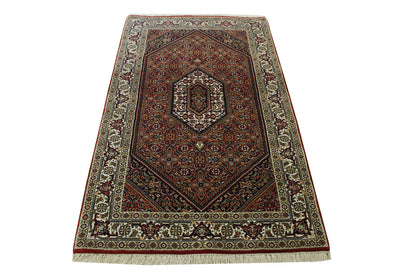 Traditional Indo Bidjar Wool Hand Knotted Rug 3x5 - w5120