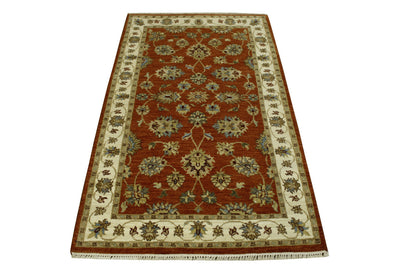 Oushak Agra Chobie Wool Hand Knotted Rug 3x5 - w20152