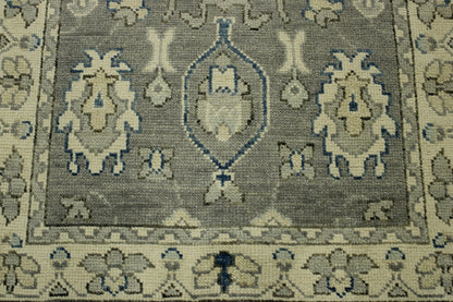 Oushak Whitewash Chobie Wool Hand Knotted Rug 3x5 - w2092