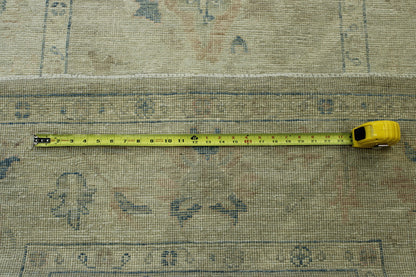 Oushak Whitewash Chobie Wool Hand Knotted Rug 4.0x12.0 -w20368