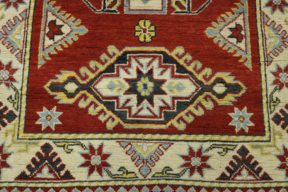 Tribal Super Kazak Wool Hand Knotted Rug 4.0X10.0 -b-146