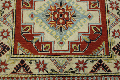 Tribal Super Kazak Wool Hand Knotted Rug 4.0X10.0 -b-146