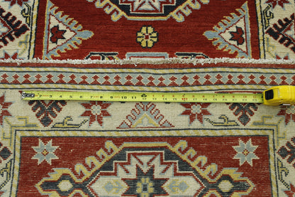 Tribal Super Kazak Wool Hand Knotted Rug 4.0X10.0 -b-146