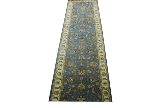 Oushak Indo Zigler Wool Hand Knotted Rug 4.0X16.0 -w20136