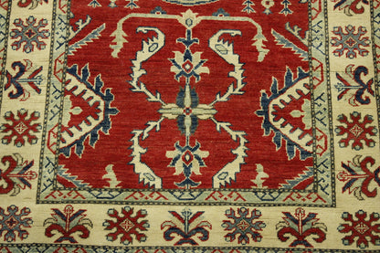 Tribal Super Kazak Wool Hand Knotted Rug 4.0X14.0 -b-148