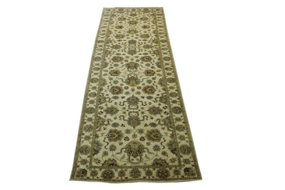 Oushak Indo Zigler Wool Hand Knotted Rug 4.0X13.0 -w20134