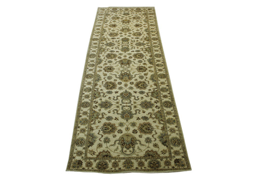 Oushak Indo Zigler Wool Hand Knotted Rug 4.0X13.0 -w20134