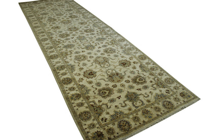 Oushak Indo Zigler Wool Hand Knotted Rug 4.0X13.0 -w20134