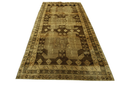 Tribal Antique Hamadan Wool Hand Knotted Rug 4.0x10.0 -w5092