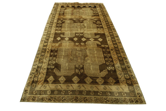 Tribal Antique Hamadan Wool Hand Knotted Rug 4.0x10.0 -w5092