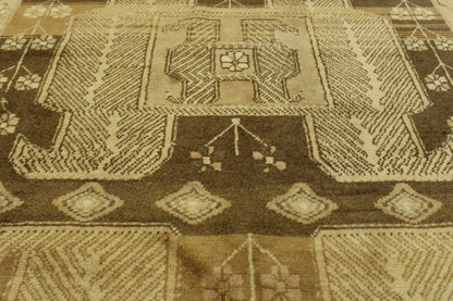 Tribal Antique Hamadan Wool Hand Knotted Rug 4.0x10.0 -w5092