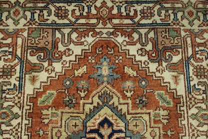 Tribal Indo Heriz Wool Hand Knotted Rug 2.6x16.0 -w20074