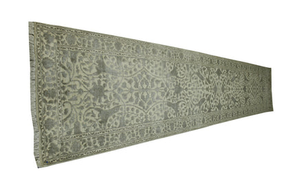 Traditional Haji Jalili Wool/silk Hand Knotted Rug 2.6x14.0 -w20057