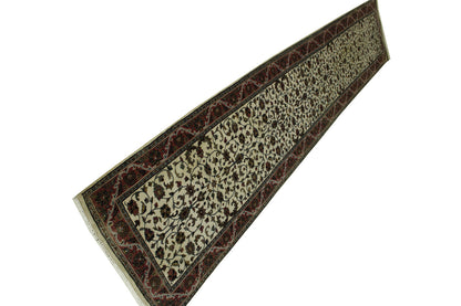 Traditional Indo Mashad Wool Hand Knotted Rug 3.0x14.0 -w20023