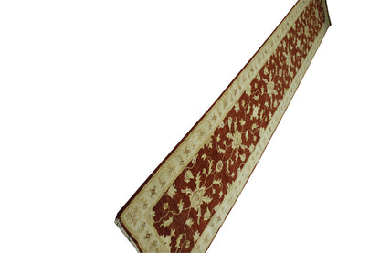 Oushak Chobie Wool Hand Knotted Rug 3.0X18.00 -b-147