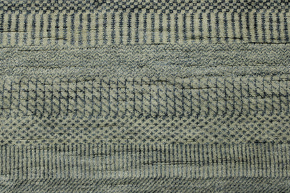 Modern Grass Design Wool/silk Hand Knotted Rug 2.6X14.0 -w20167