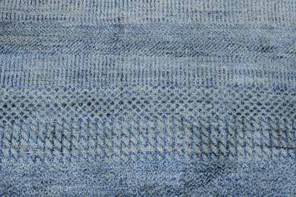 Modern Grass Design Wool/silk Hand Knotted Rug 2.6X14.0 -w20167