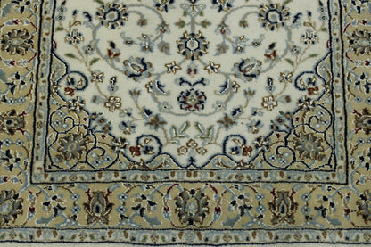 Traditional Fine Nain Wool/silk Hand Knotted Rug 2.6x14.0 -w20251
