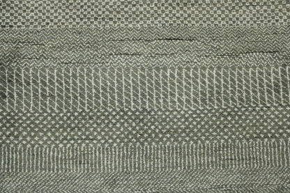 Modern Grass Design Wool/silk Hand Knotted Rug 2.6X16.0 -w20177